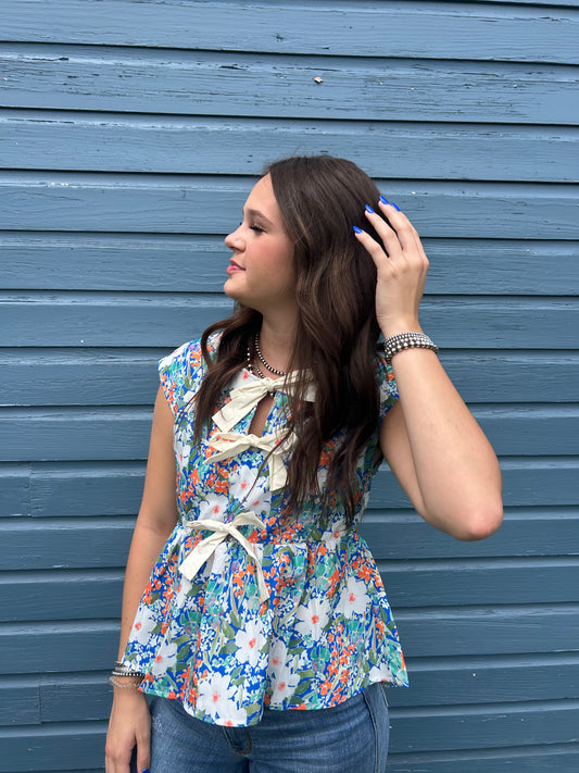 Floral Bow Top