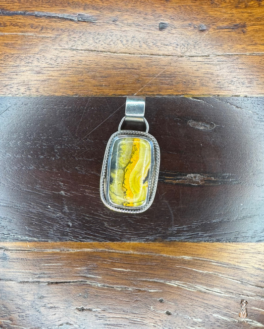 Bumble Bee Jasper Pendant