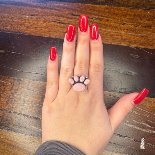Pink Conch Paw ring